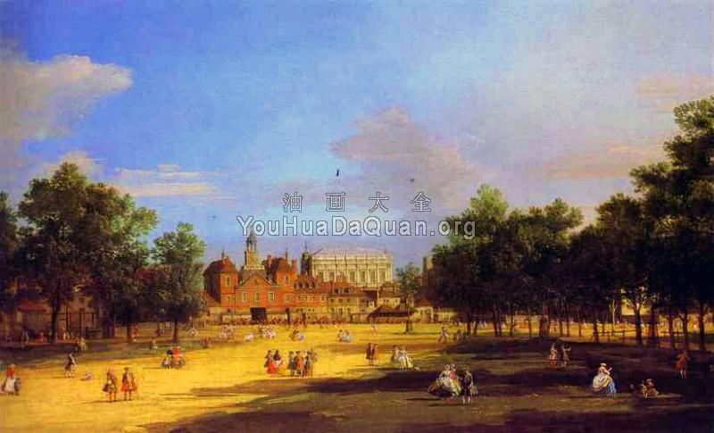 London, The Old Horse Guards and Banqueting Hall - 卡纳莱托